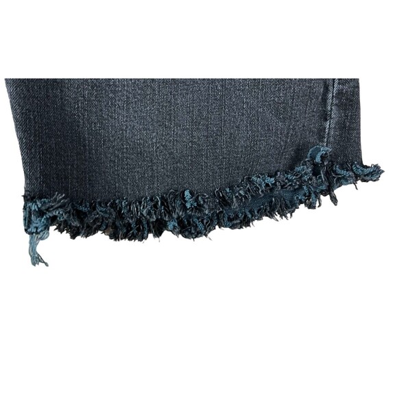 Levis 542 Jean Shorts  Women's Size 8  Lowrise Cut-off Black Denim w Flap Pocket - Picture 6 of 9